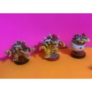 Nintendo Bowser amiibo figures from the Super Mario series Lot 3